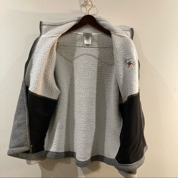 DISNEYLAND Sz L RESORT Mickey Mouse Fleece Full Zip w/ Pockets Vintage Jacket - Picture 9 of 11